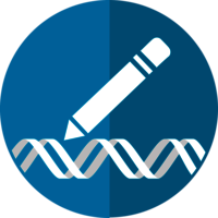 Grafik Stift und DNA symbolisiert Genome Editing